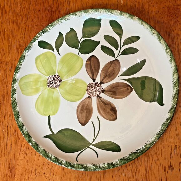 BLUE RIDGE Southern Potteries 9 1/2” Plate GREENBRIER PATTERN 1940s USA - Picture 1 of 10